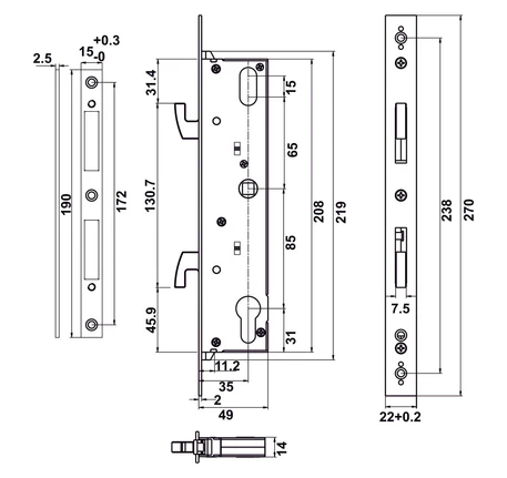 Khóa điện tử Hafele DL6600