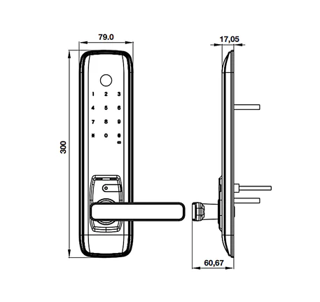 Khóa điện tử Hafele EL7800 PLUS (Không bao gồm Pin)