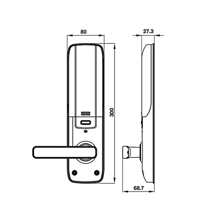 Khóa điện tử Hafele EL7800 PLUS (Không bao gồm Pin)