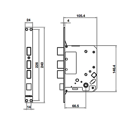 Khóa điện tử Hafele EL7800 PLUS (Không bao gồm Pin)