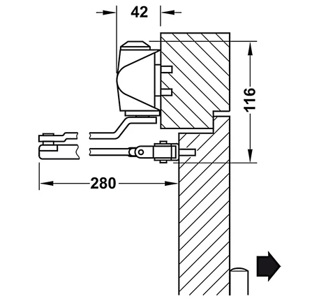 Thiết bị đóng tự động lắp nổi Hafele - DCL110