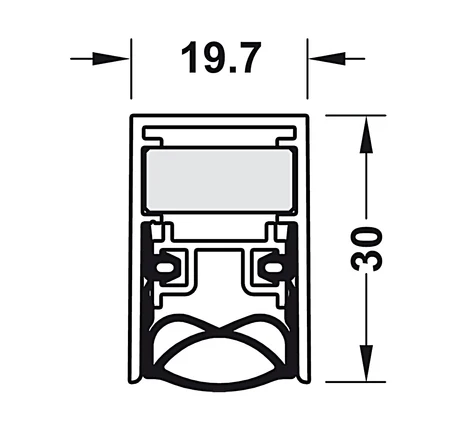 Thanh chắn bụi tự động Hafele DDS12