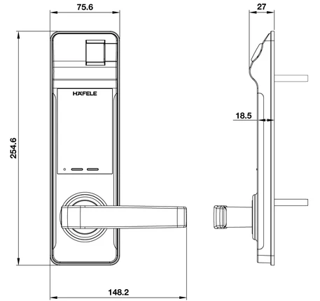Khóa điện tử Hafele EL7700-TCS - không bao gồm Pin