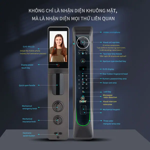 Khóa nhận diện khuôn mặt PASINI