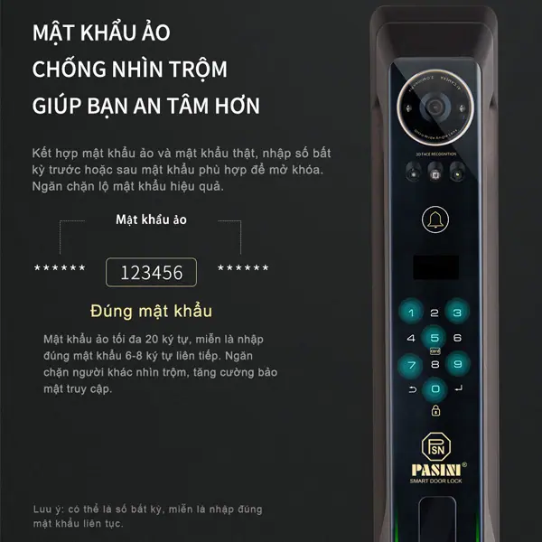 Khóa nhận diện khuôn mặt PASINI