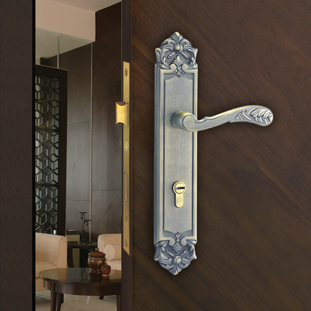 Khóa tay gạt cổ điển Rêu cửa chính 71k730 BAB