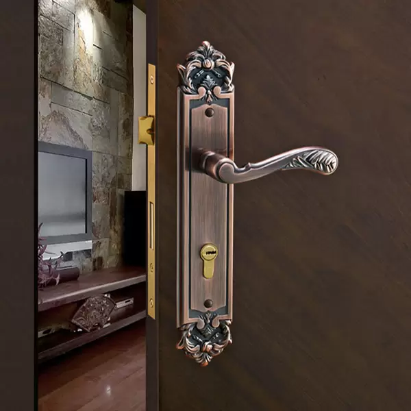Khóa tay gạt cổ điển Nâu cửa chính 71k730 AC