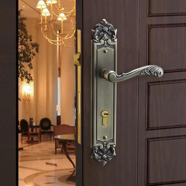 Khóa tay gạt cổ điển Rêu cửa chính 71k730 BAB