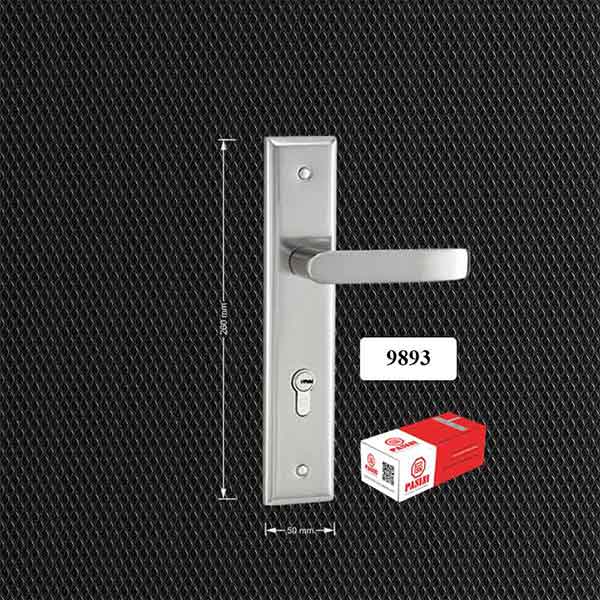 Khóa tay gạt cửa chính 9893 tay nhôm ốp sắt