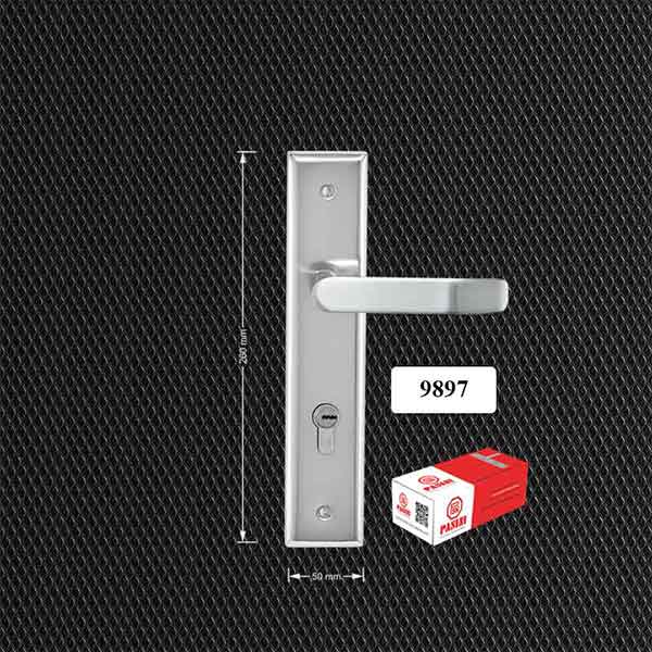 Khóa tay gạt cửa chính 9897 tay nhôm ốp sắt