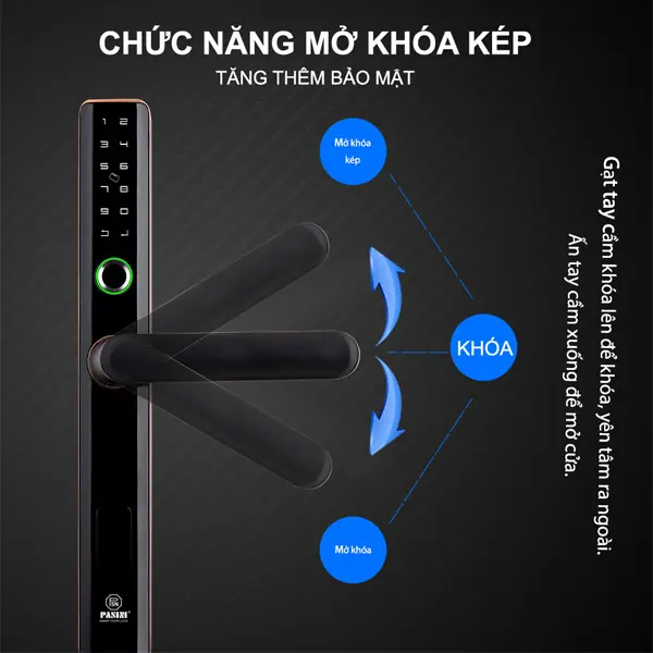 Khóa vân tay cửa nhôm PASINI