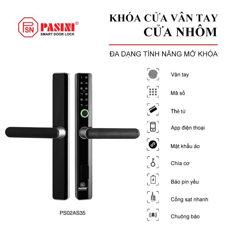 Khóa vân tay cửa nhôm PASINI