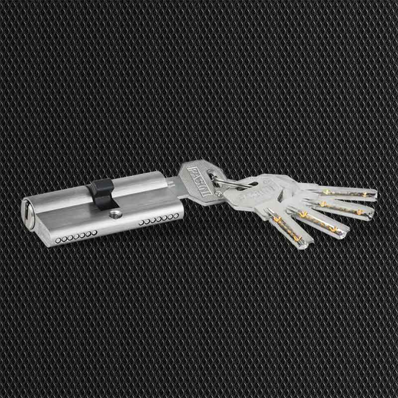 Khóa tay gạt cửa chính tĩnh điện tay nhôm ốp sắt 9899 WP