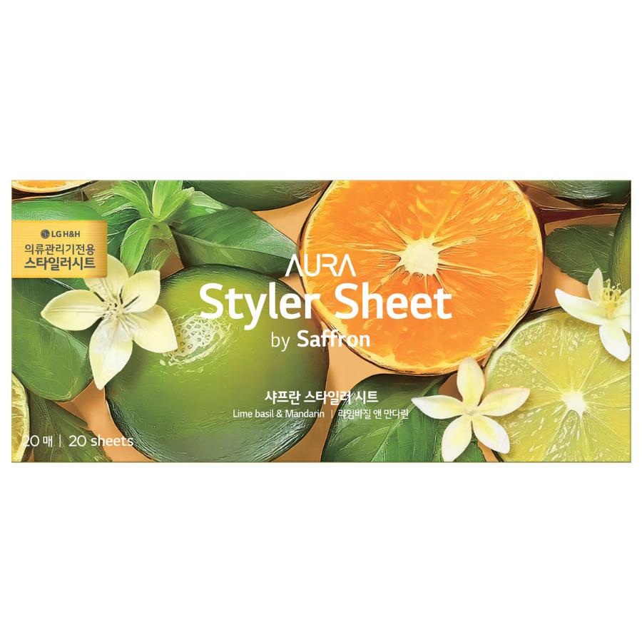 Giấy thơm cho máy giặt khô LG Aura Styler Sheet by Saffron | Mùi Chanh, Húng Quế