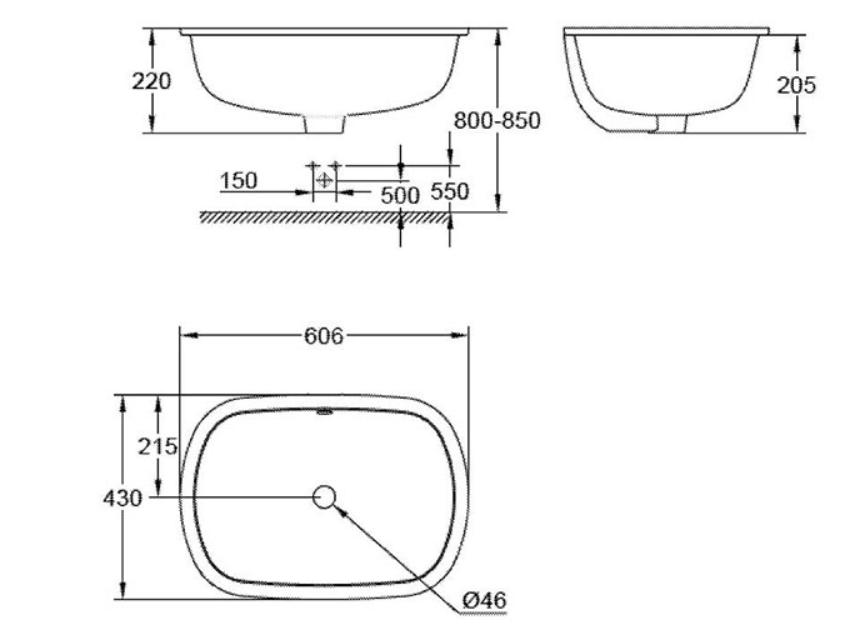 Chậu lavabo âm bàn Grohe | 39125001