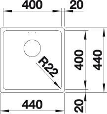 Chậu rửa bát Blanco Andano 400U | 522959