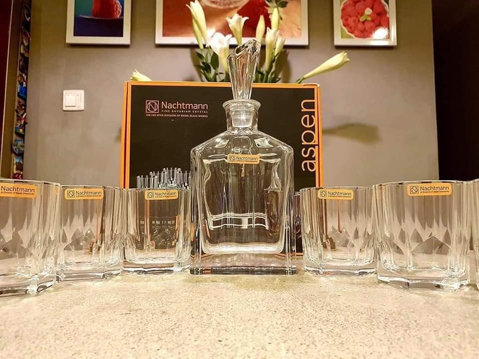 Bộ cốc và bình rượu pha lê Nachtmann ASPEN