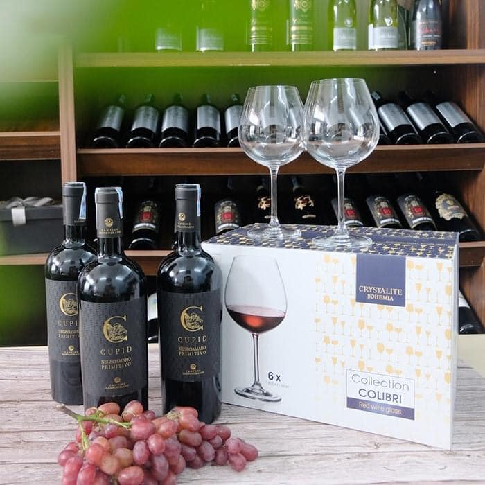 Bộ ly rượu vang Bohemia Colibri 650ml | 6 Ly