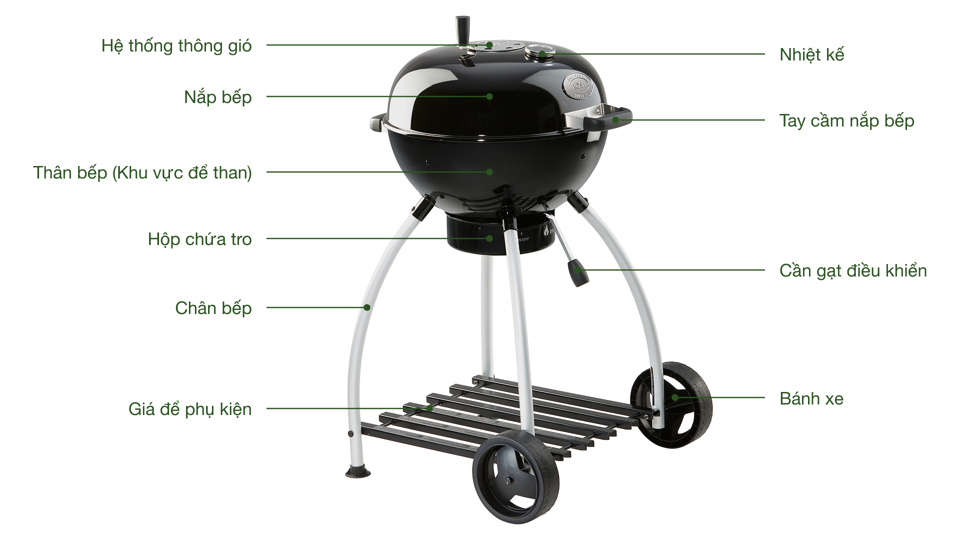 Bếp nướng than hoa Rösle Kettle Grill No.1 SPORT F50 | 18449