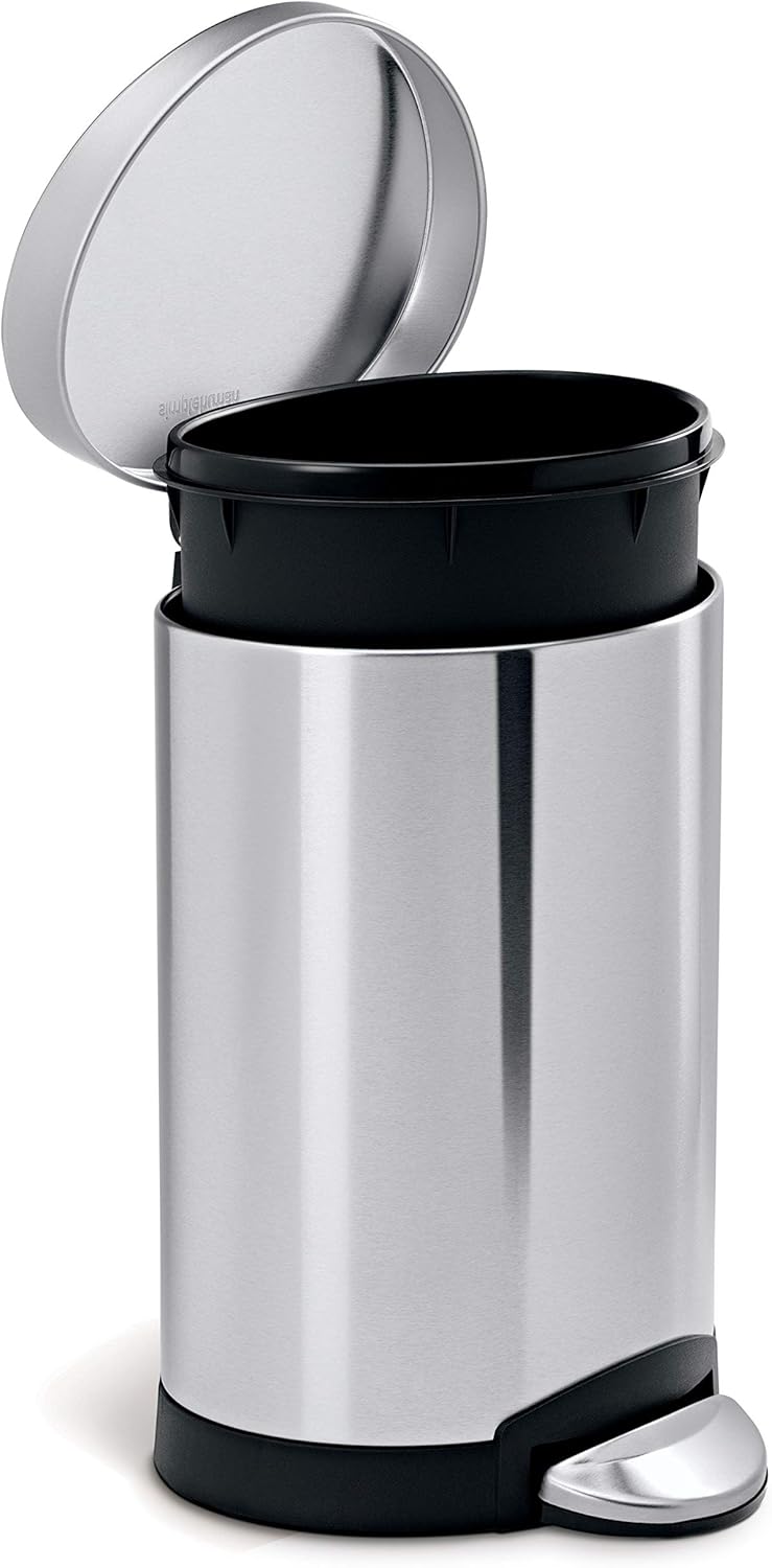 Thùng rác đạp chân Simplehuman CW1834CB 6L màu inox