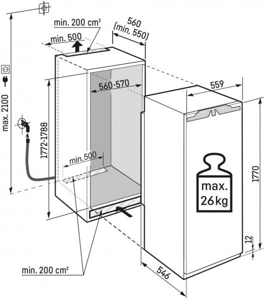 Tủ đông âm tủ Liebherr Peak NoFrost | SIFNdi 5188