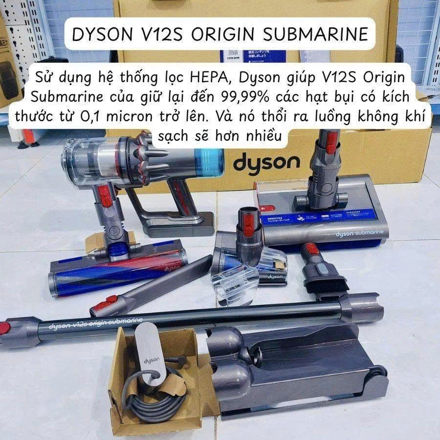 Hút bụi lau nhà không dây Dyson Origin Submarine | V12S