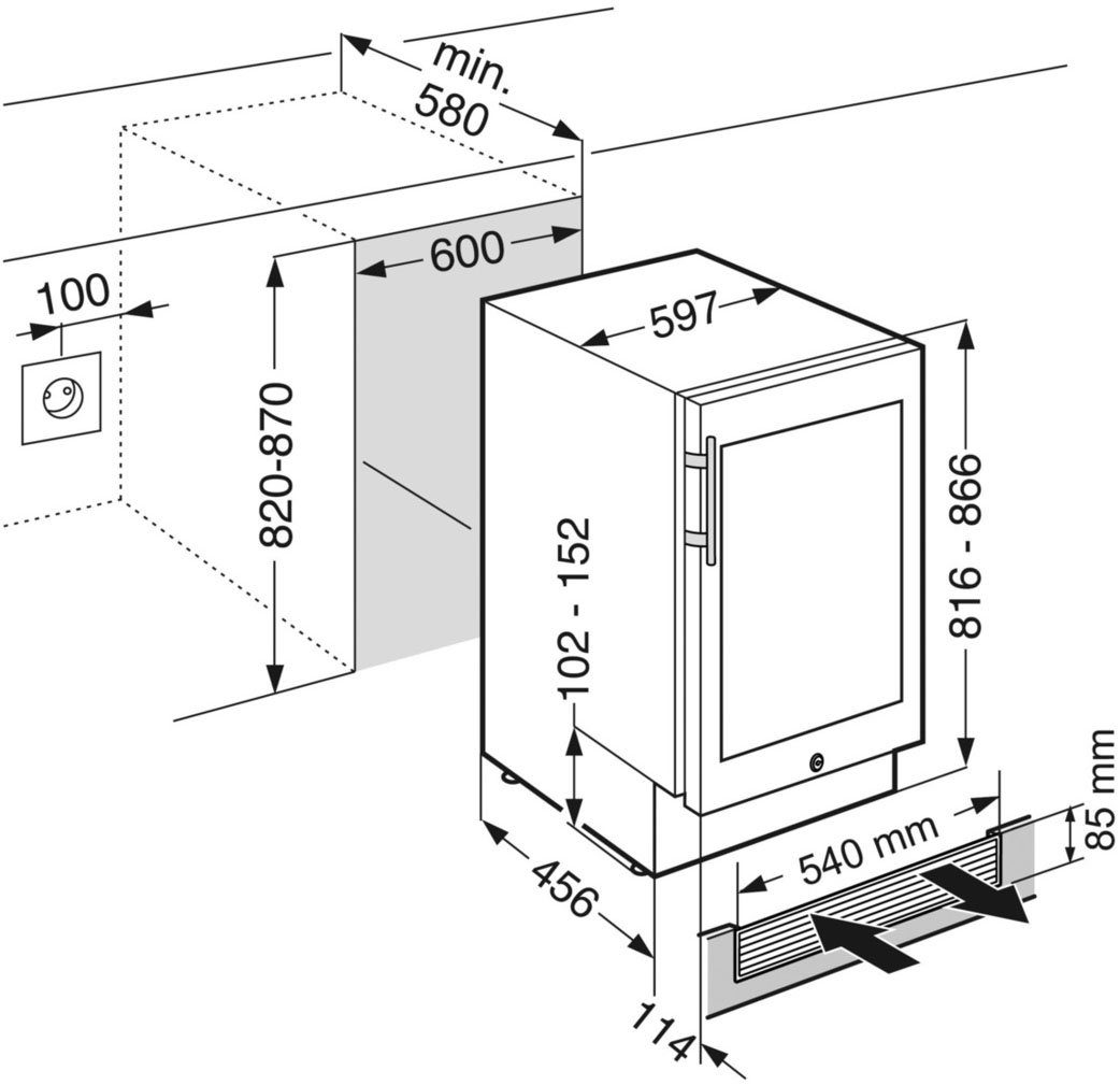 Tủ bảo quản rượu vang Liebherr Grandcru |  UWKes 1752