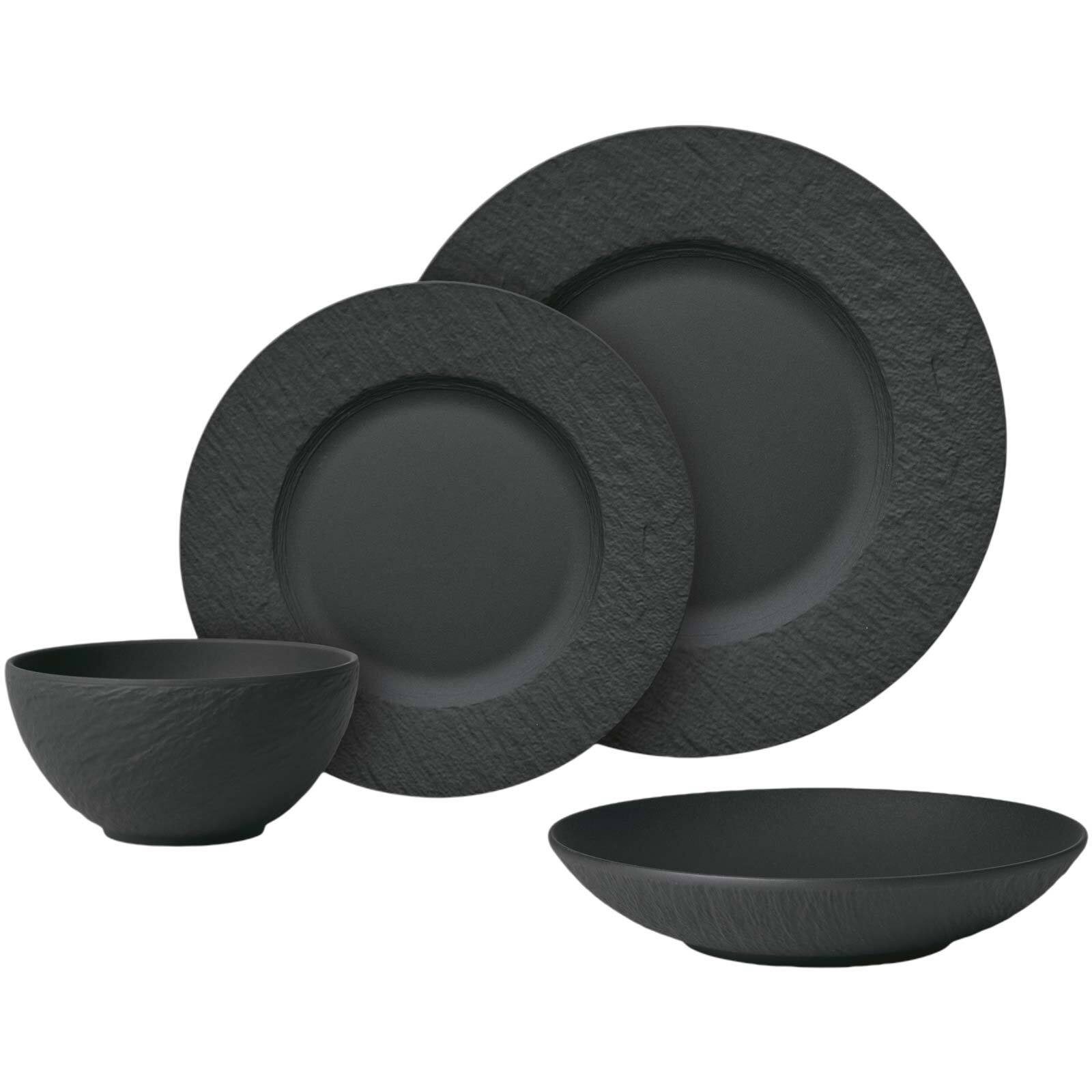 Set bát đĩa Villeroy Boch Manufacture Rock 16 món