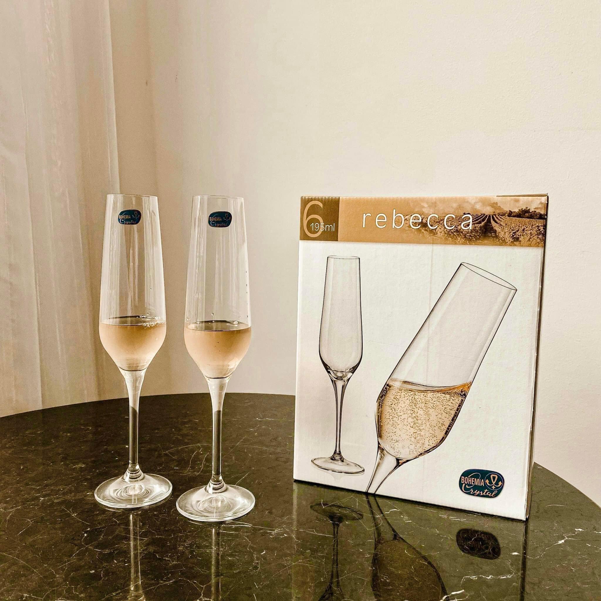 Bộ ly Champagne Bohemia Rebecca | 195ml