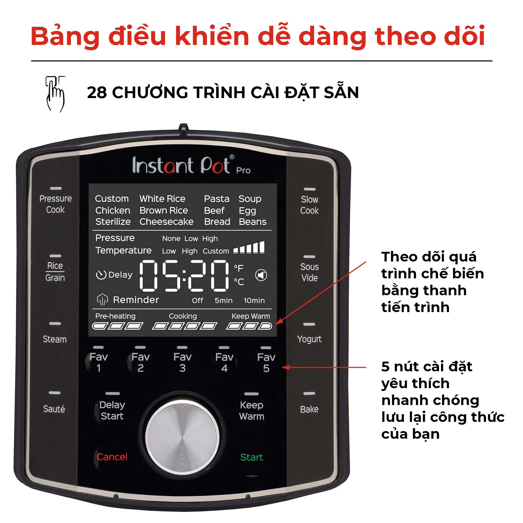 Nồi áp suất đa năng Instant Pot Pro 10in1 | 5.7L