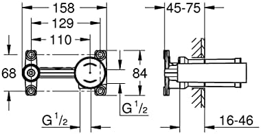 Bộ trộn âm tường vòi Lavabo Grohe | 23571000