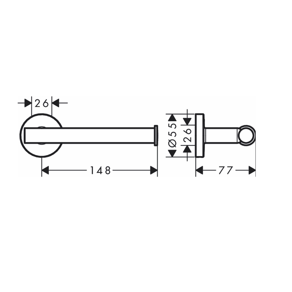 Giá để giấy vệ sinh Hansgrohe | 41726000