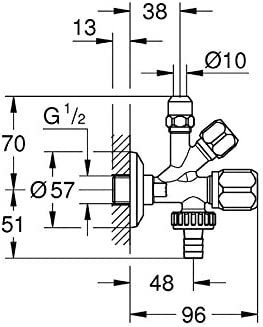 Van góc kết nối dường nước Grohe Original WAS | 22035000