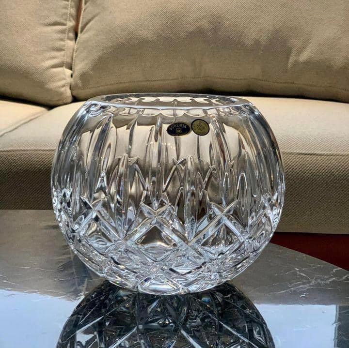 Lọ hoa cầu tròn pha lê Bohemia Sheffield 20.5cm