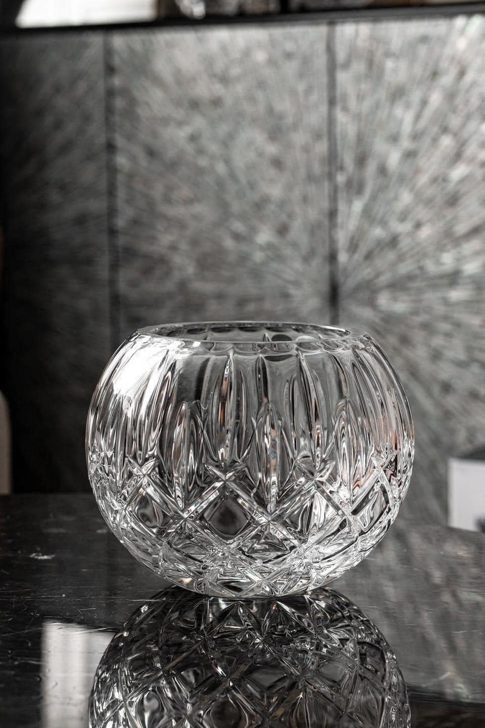 Lọ hoa cầu tròn pha lê Bohemia Sheffield 20.5cm