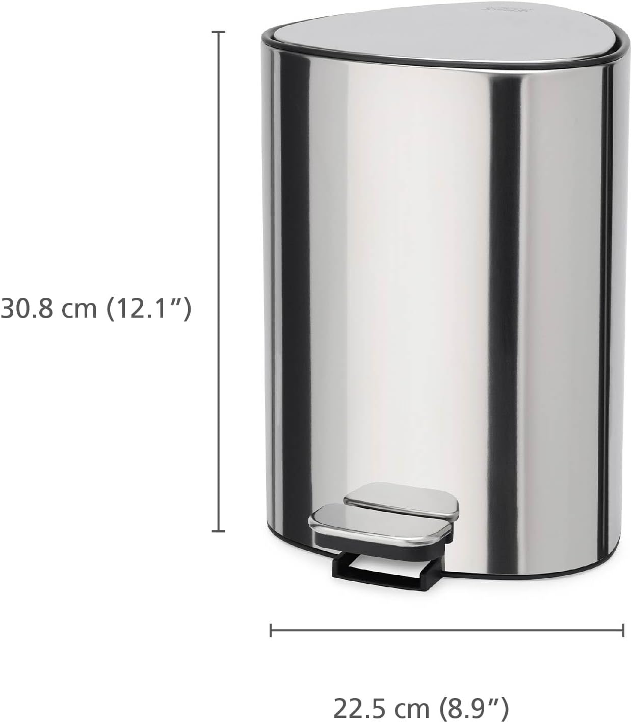 Thùng rác Joseph Joseph EasyStore Luxe Steel Pedal Bin 5L màu inox | 70596