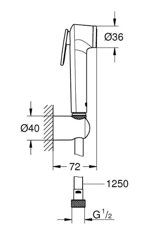 Vòi xịt nhà vệ sinh Grohe Tempestan Cool Sunrise mờ | 27513GN1
