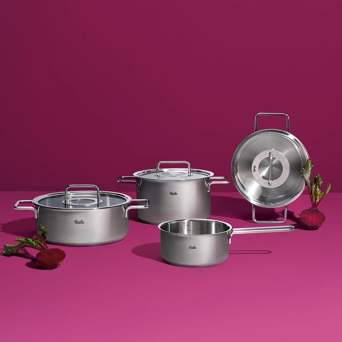 Bộ nồi Fissler Pure Collection 5 món kèm quánh | Made In Germany