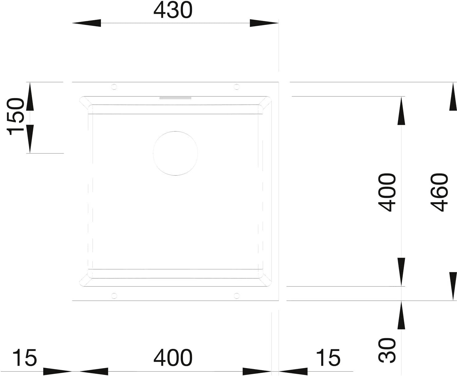 Chậu rửa bát Blanco Subline | 400U