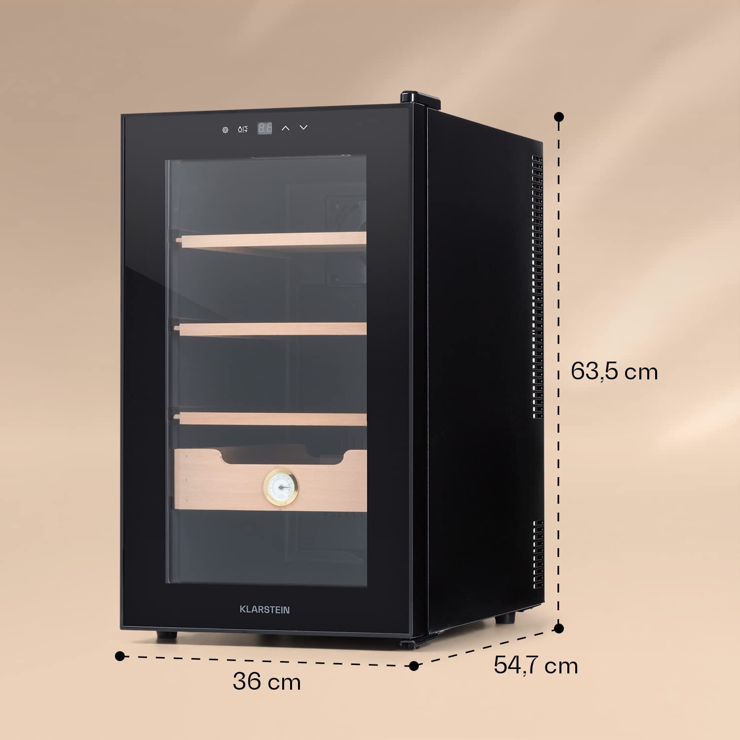 Tủ bảo quản Cigar Klarstein El Presidente 48L màu đen | 10036103