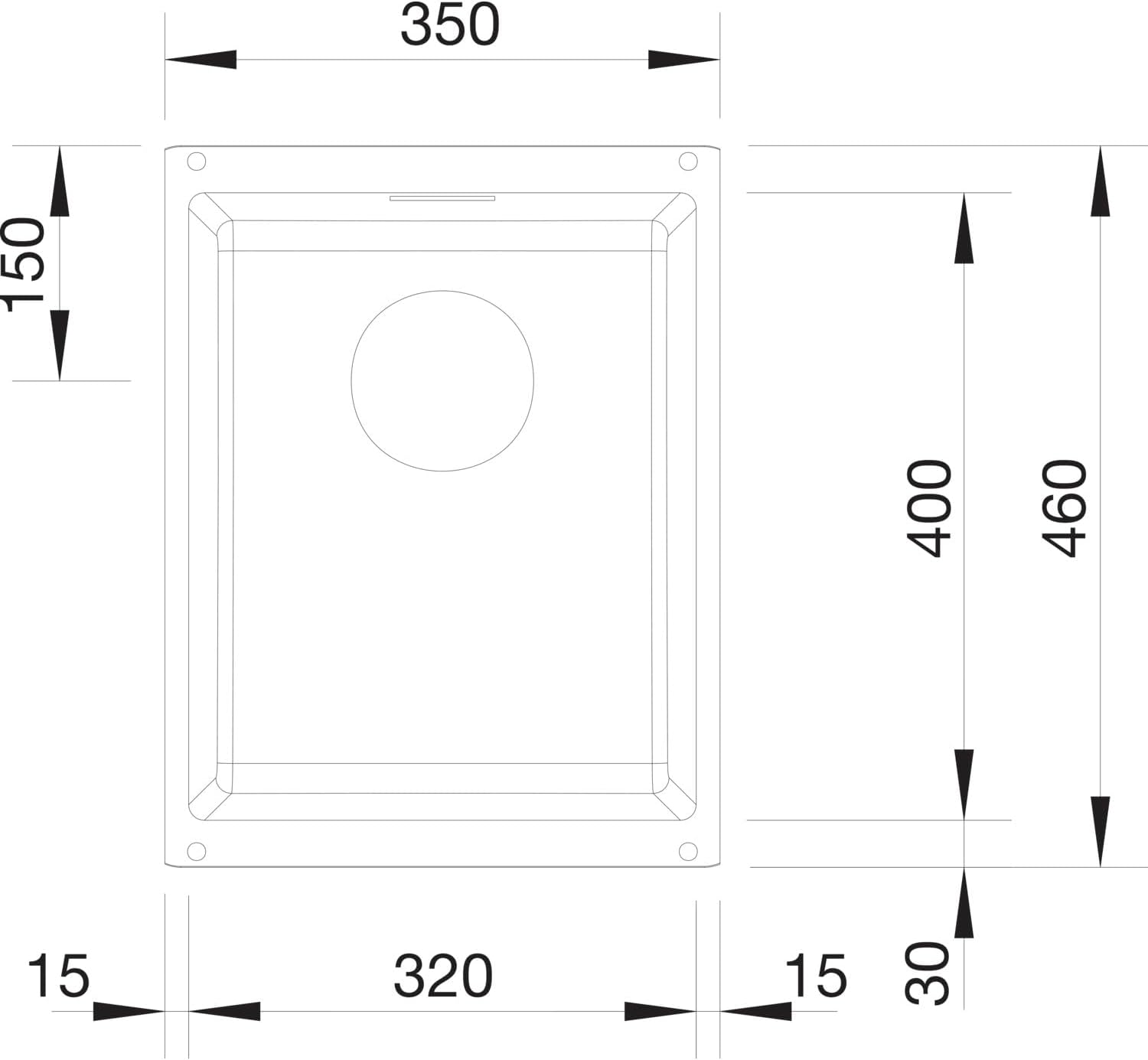 Chậu rửa bát Blanco Subline 320U | 525983