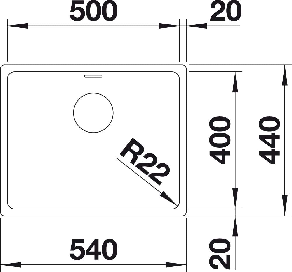 Chậu rửa bát Blanco Andano 500U | 522967