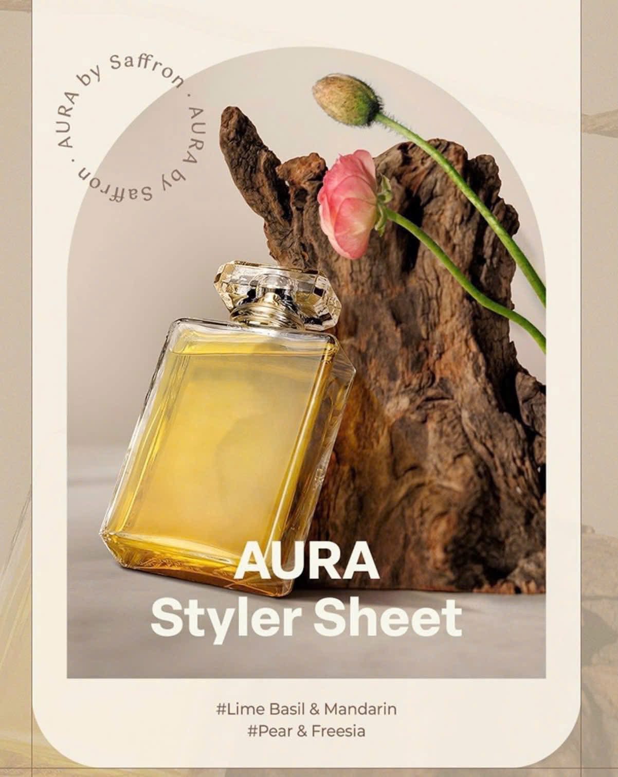 Giấy thơm cho máy giặt khô LG Aura Styler sheetby Saffron | Hương hoa Lê và hoa lan Nam Phi