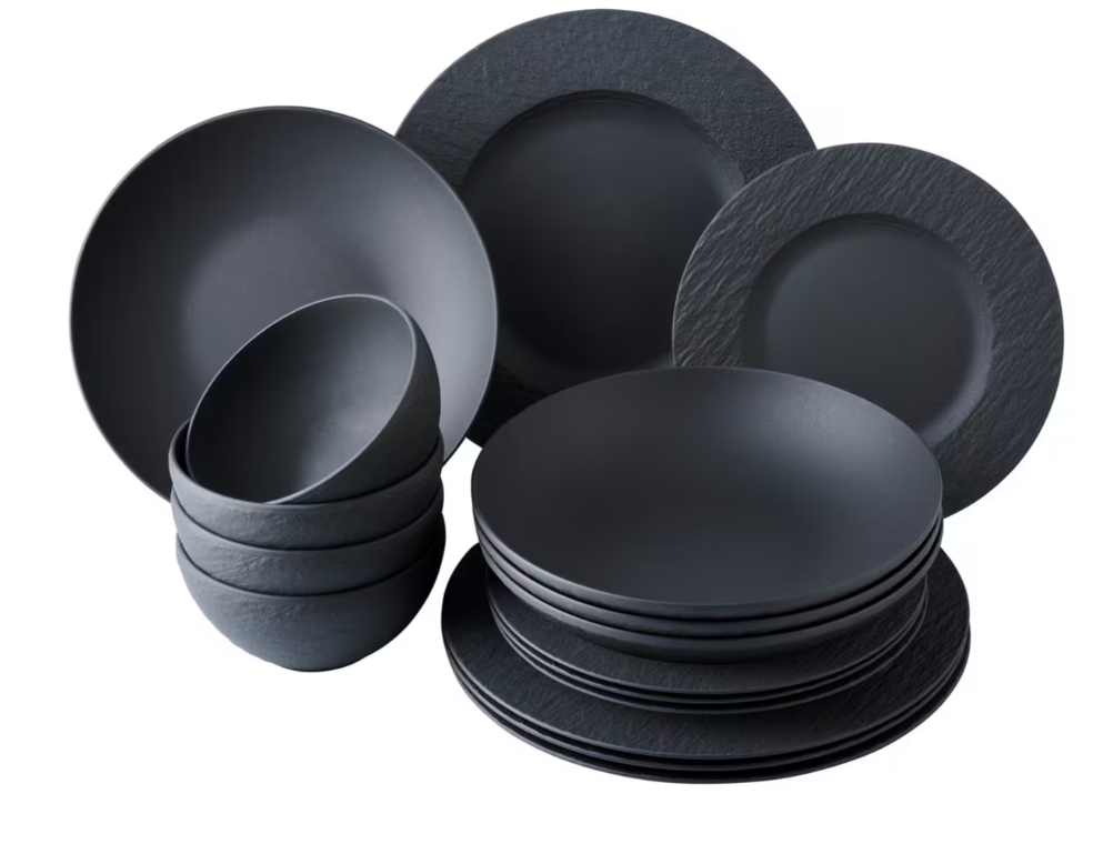 Set bát đĩa Villeroy Boch Manufacture Rock 16 món