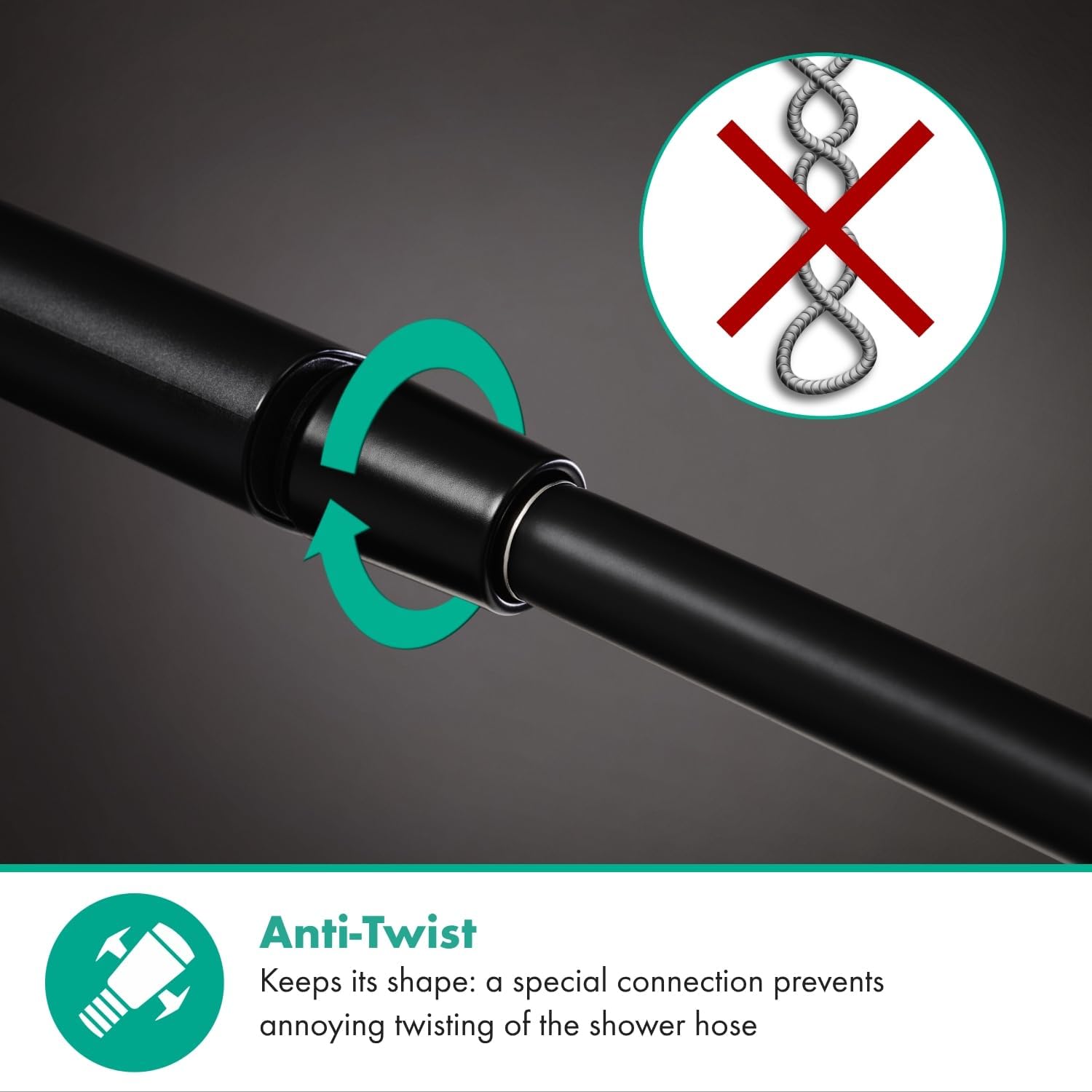 Dây sen tắm Hansgrohe màu đen | 28276670