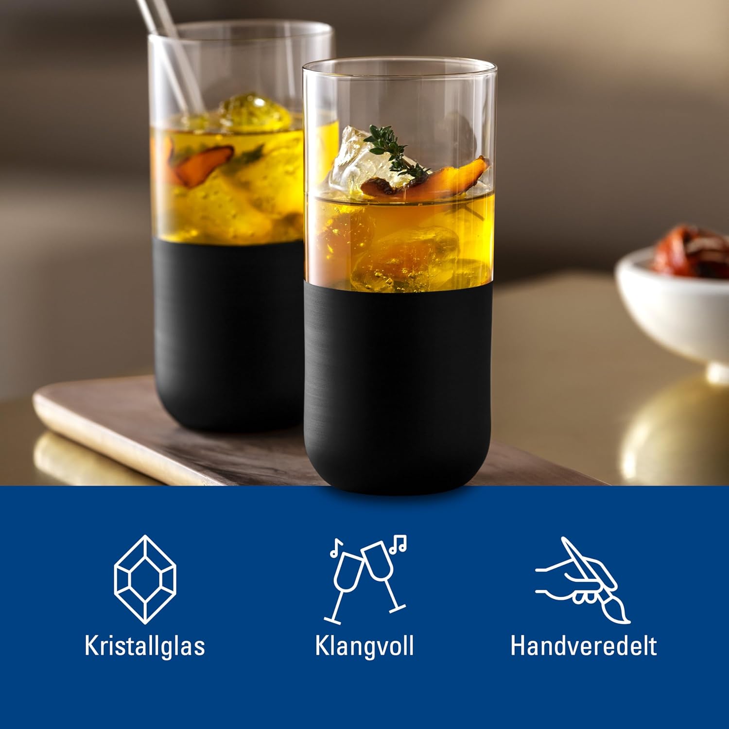 Set 4 cốc Villeroy & Boch Manufacture Rock Longdrinkbecher | 300ml