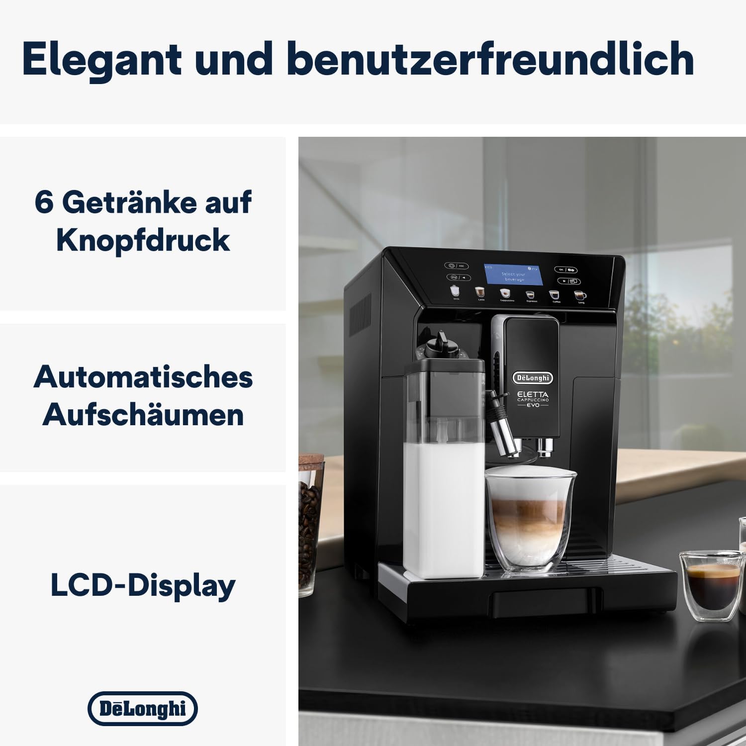 Máy pha cafe tự động Delonghi | ECAM 46.860.B