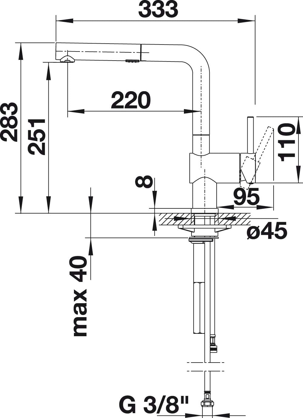 Vòi rửa bát Blanco Linus-S Vario | 518406