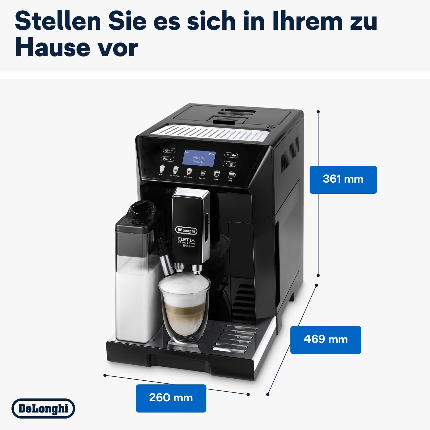 Máy pha cafe tự động Delonghi | ECAM 46.860.B