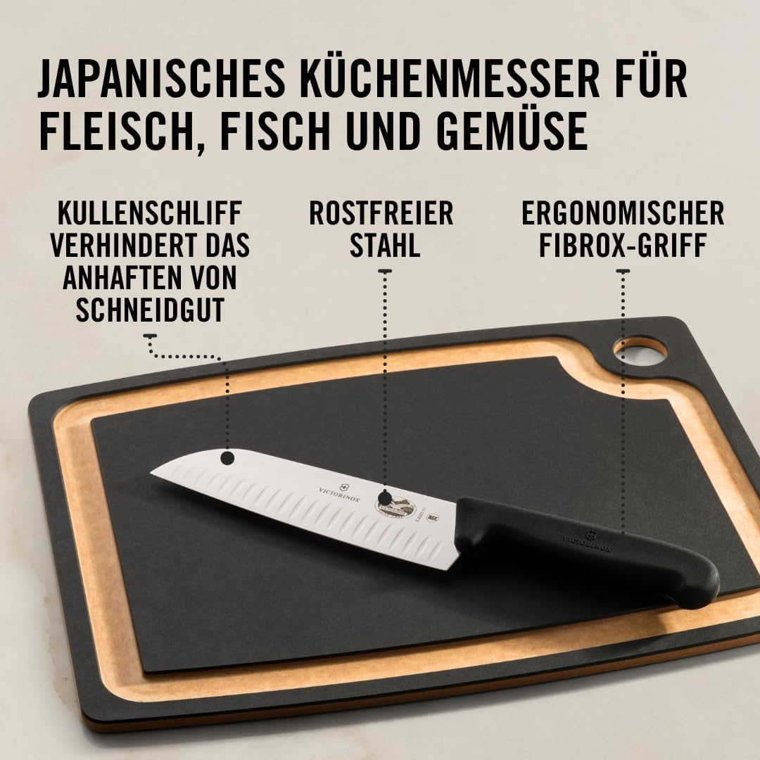 Dao bếp Victorinox Fibrox Santokumesser 17cm | 5.2523.17BK